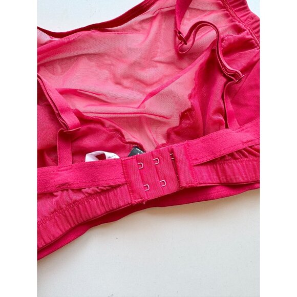 COSABELLA Kiera Mystic Red Sheer Mesh Lace High Neck Bralette Bra, Size M - Picture 8 of 12